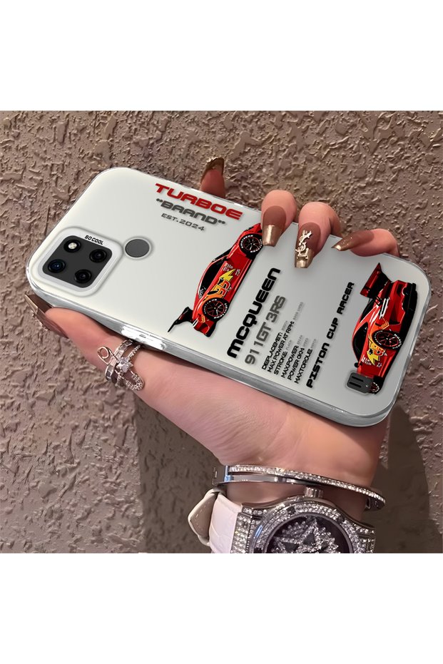Realme C25Y/C21Y Compatible Daily Use Compatible Trend Racing Car Case, Protective Cover