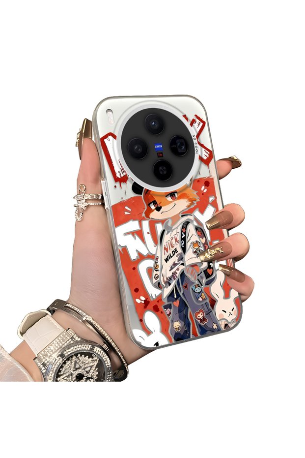 Vivo X300 Compatible Hard Acrylic Back Silicone Edge Lens Protection Double Case