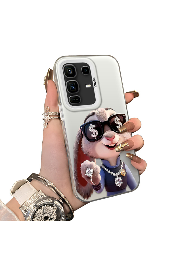 حافظة مزدوجة متوافقة مع هاتف Infinix Note 50 Pro Plus مصنوعة من الأكريليك الصلب وحافة من السيليكون لحماية العدسة