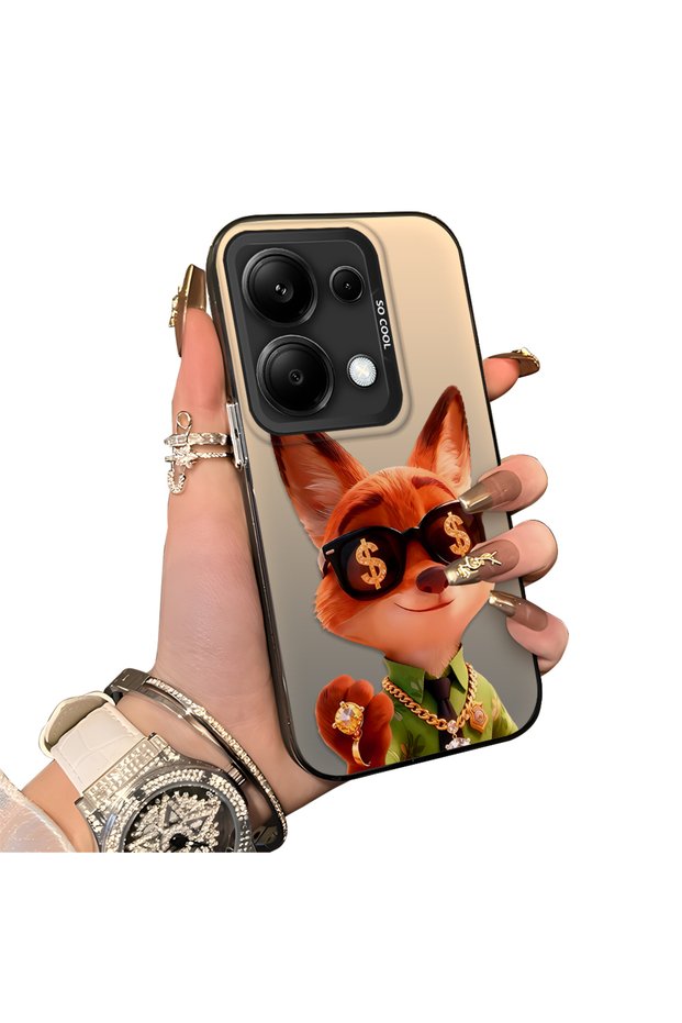 Xiaomi Redmi Note 14S Compatible Hard Acrylic Back Silicone Edge Lens Protection Double Case