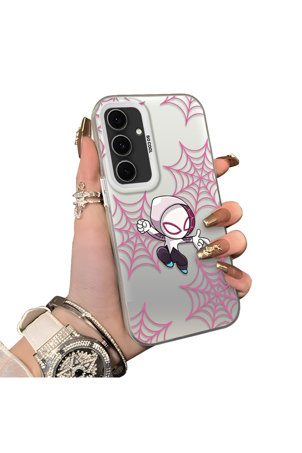 Samsung Galaxy S24 Fe Compatible Hard Acrylic Back Silicone Edge Lens Protection Dual Case