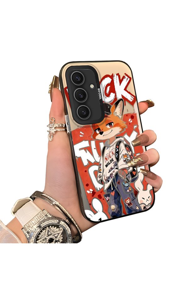 Samsung Galaxy S25 Plus Compatible Hard Acrylic Back Silicone Edge Lens Protection Dual Case