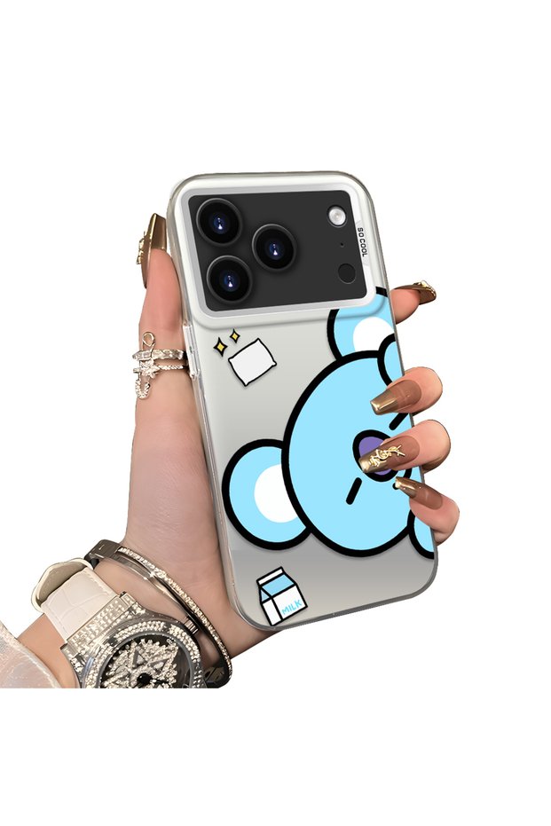 iPhone 17 Pro Compatible Hard Acrylic Back Silicone Edge Lens Protection Dual Case
