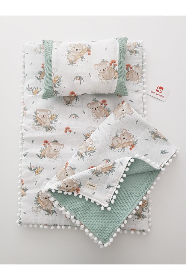 Baby Changing Set with Blanket, Mat, Muslin, Baby Pillow, Newborn, Crib, Baby Products