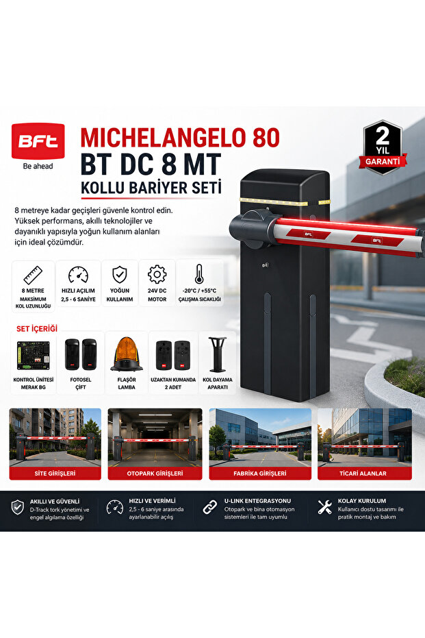 Michelangelo 80 BT DC 8mt Bariyer Seti