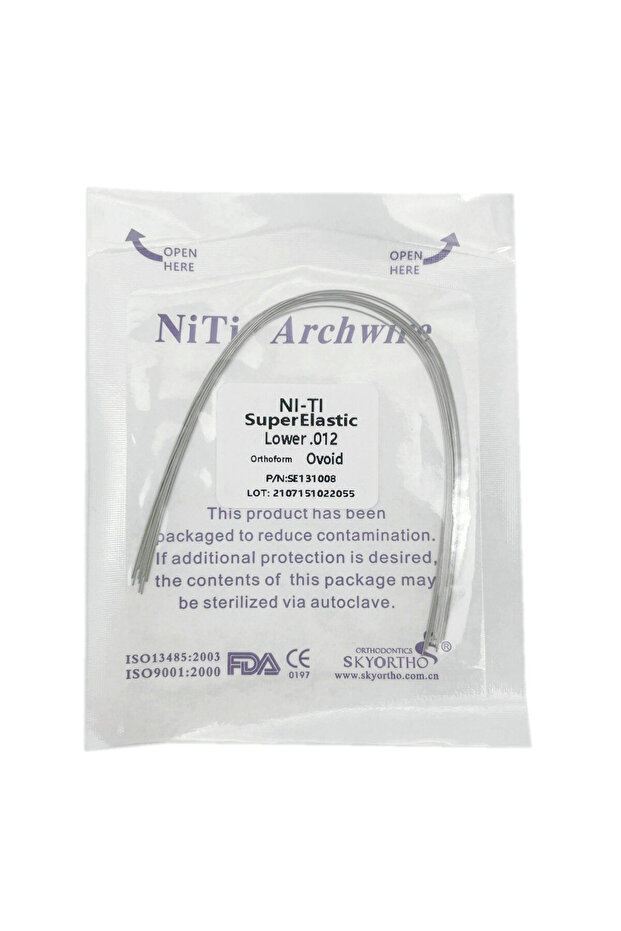 012 Lower 10pcs/pack Orthodontic Dental Super Elastic Oval Form Niti Round/Rectangular Arch Wires De