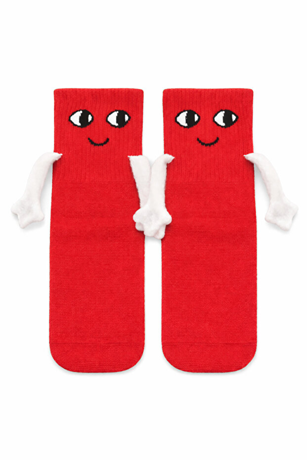 Red Children's Hand-Holding Socks