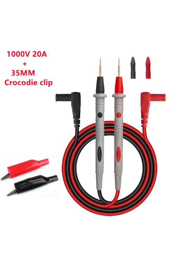 20A 35mm Clip 10A 20A 1000V Probe Test Leads Pin For Digital Multimeter Needle Tip Multi Meter Teste
