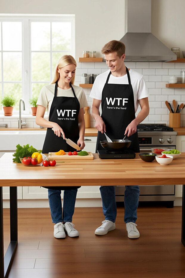 Men's Unisex Kitchen Chef Apron Humorous Print Design Comfortable Fit Daily Use Modern Stylish Elegant