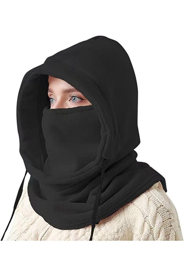 قناع وجه شتوي مقاوم للرياح، قبعة محبوكة 3 في 1 مع رباط، قناع تزلج دافئ، مناسب للطقس البارد للدراجات