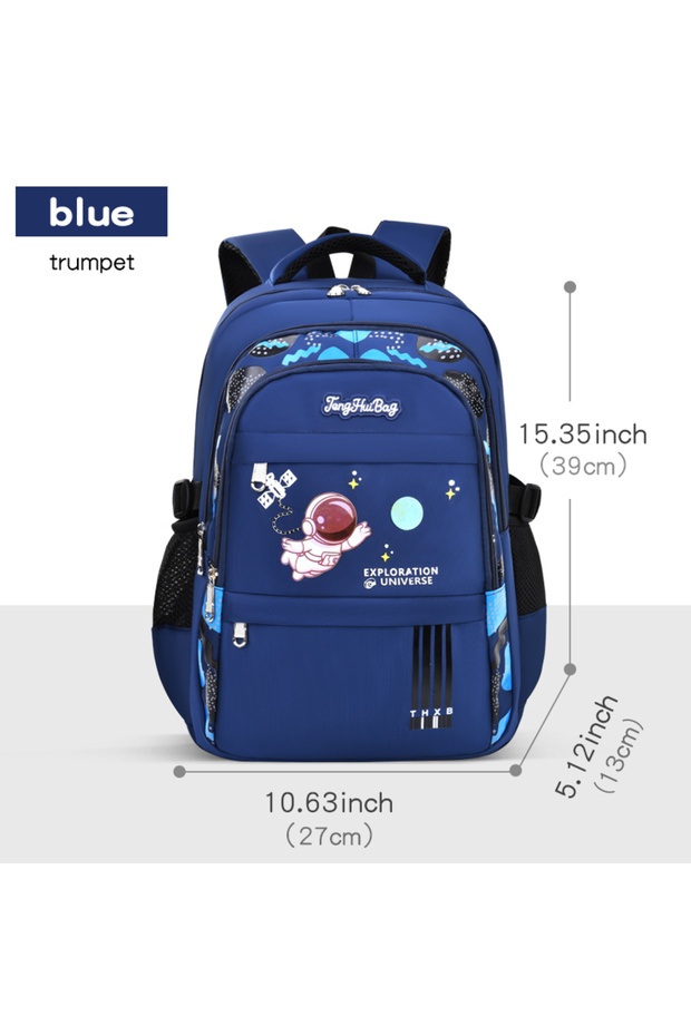 Navy Blue Trumpet Elementary School Students Schoolbag Boys 1,2,3,4,5,6 Grades 6-12 Years Old Astron