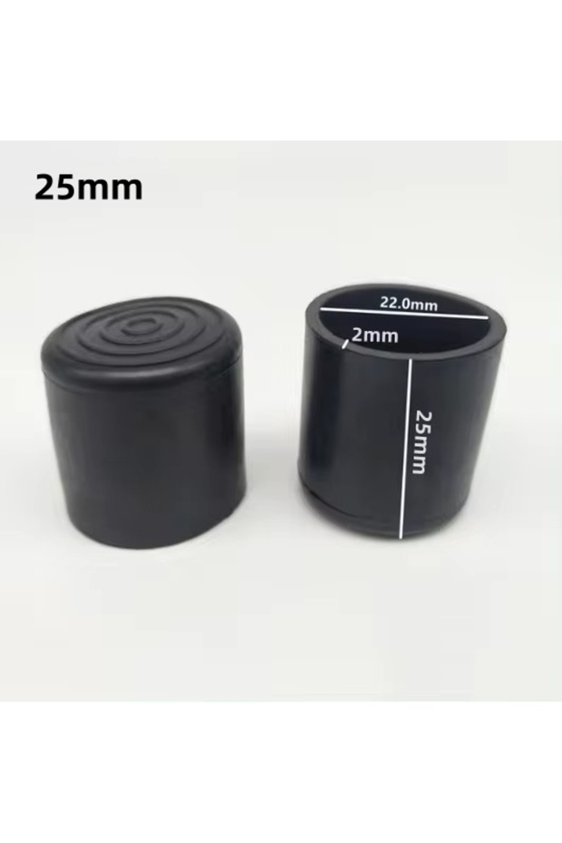 16 Pcs 25mm Round Rubber Chair Leg Pad 6-32mm Furniture Leg Table End Plug Pvc Silent Anti-Slip Floo