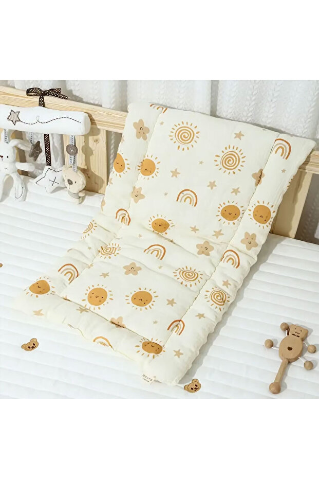 Sun Rainbow Soft and Comfortable Baby Walking Thick Cartoon Bear Baby Stroller Cushion Cotton Should