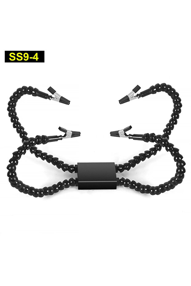 SS9-4 NEWACALOX Soldering Third Hand 4pc Flexible Arm Welding Helping Stand Electronic Repair PCB Ci