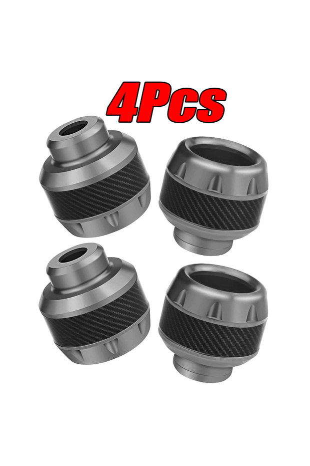 4Pcs Gray 4Pcs Aluminum Alloy Motorcycle Crash Protector Scooter Wheel Front Fork Frame Falling Prot