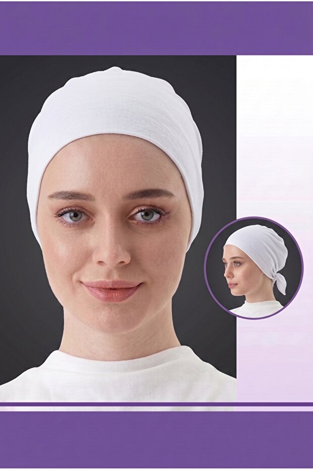Combed Cotton Seamless Hijab Cap - Non-Marking, Tieable Daily Cap