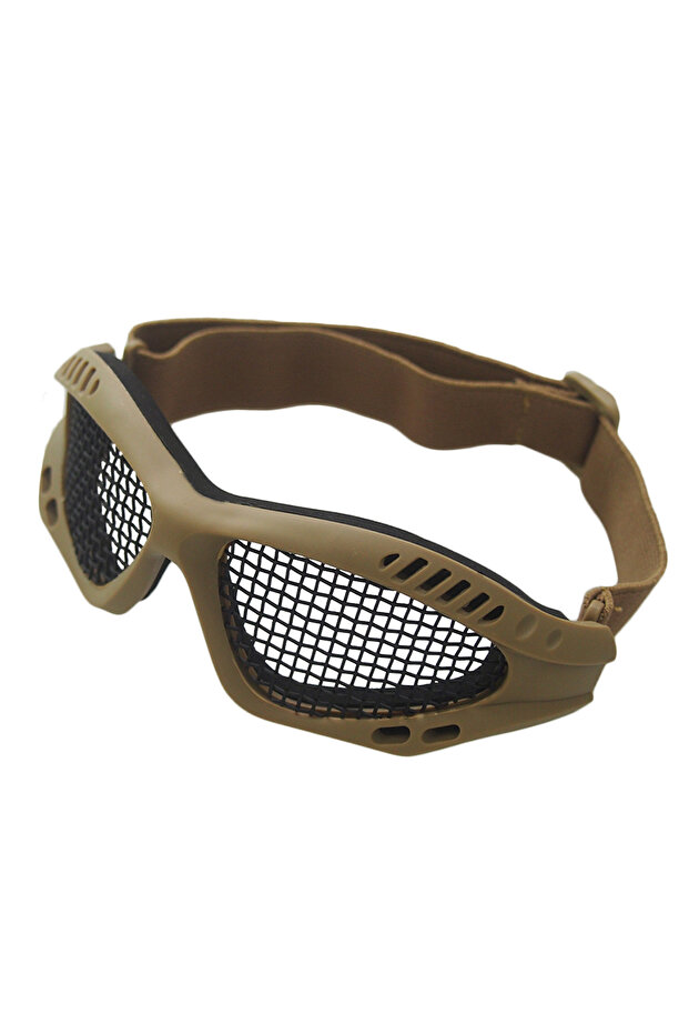 GW-TAN Outdoor Eye Protective Comfortable Safety Tactical Glasses Goggles Anti Fog With Metal Mesh/