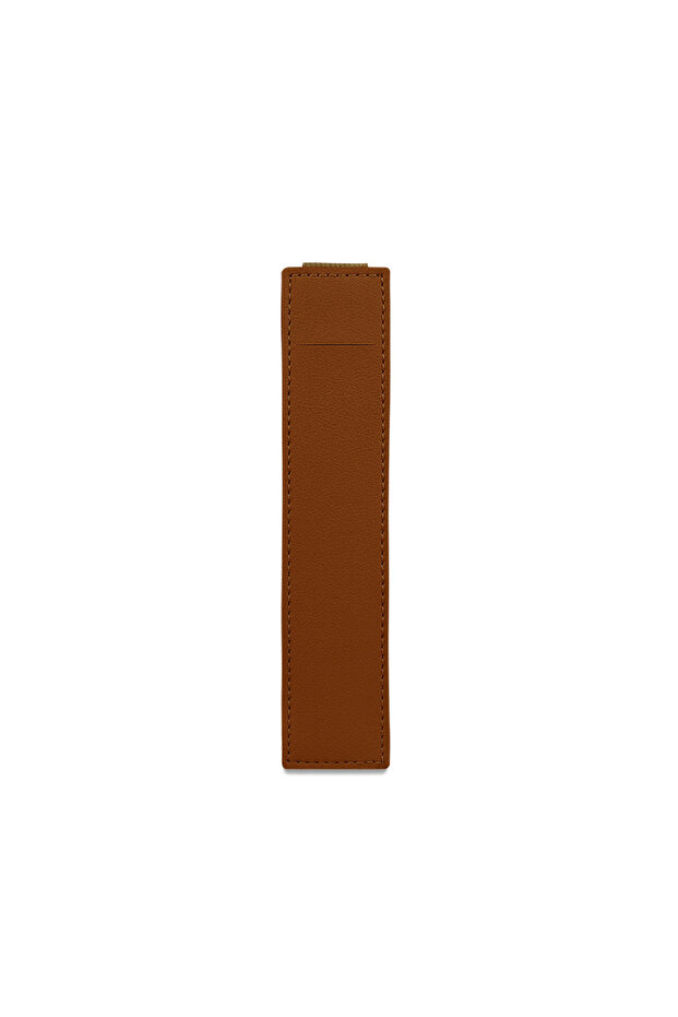 Brown 1/2pcs Leather Adjustable Elastic Band Pen Holder, Pen Pouch For Planner, Pen Holder For Noteb