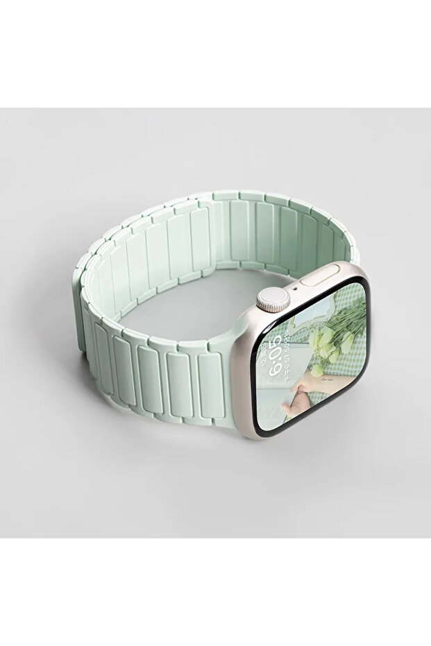 S10-42mm 38 40 41mm 17 Light mint Silicone Strap for Watch 46mm 42mm 49mm 45mm 41mm 44mm 40mm Magne