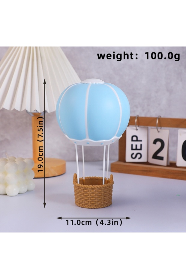 1pcs Hot Air Balloon Bear Cake Toppers Birthday Party Decoration Boy Girl Baby Shower Gender Reveal