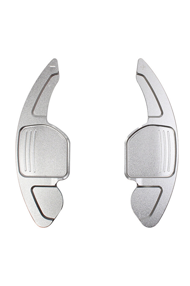Silver 2Pcs Car Steering Wheel Paddle Shift Extend Extension Shifter Aluminum For AUDI A3 S3 A4 S4 B