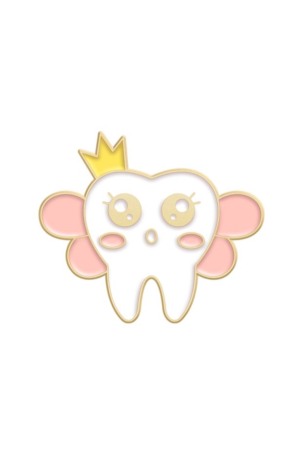 XZ7362 Lovely Tooth Enamel Pin Rabbit Animal Dentist Brooch Badge Metal Accessories Lapel Pin Backpa