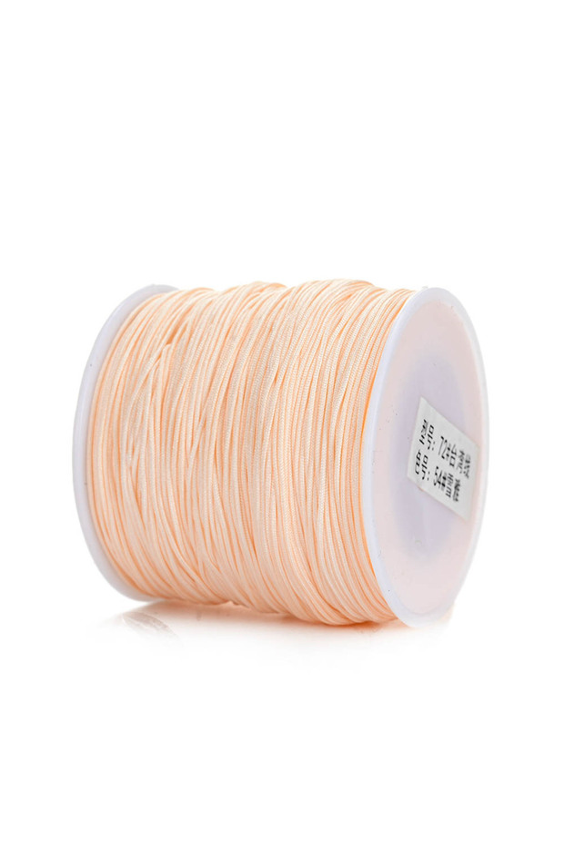 0.8mmx95m champagne 95m/Roll 0.8mm Nylon Thread Cord String for DIY Making Bracelet Necklace Handma