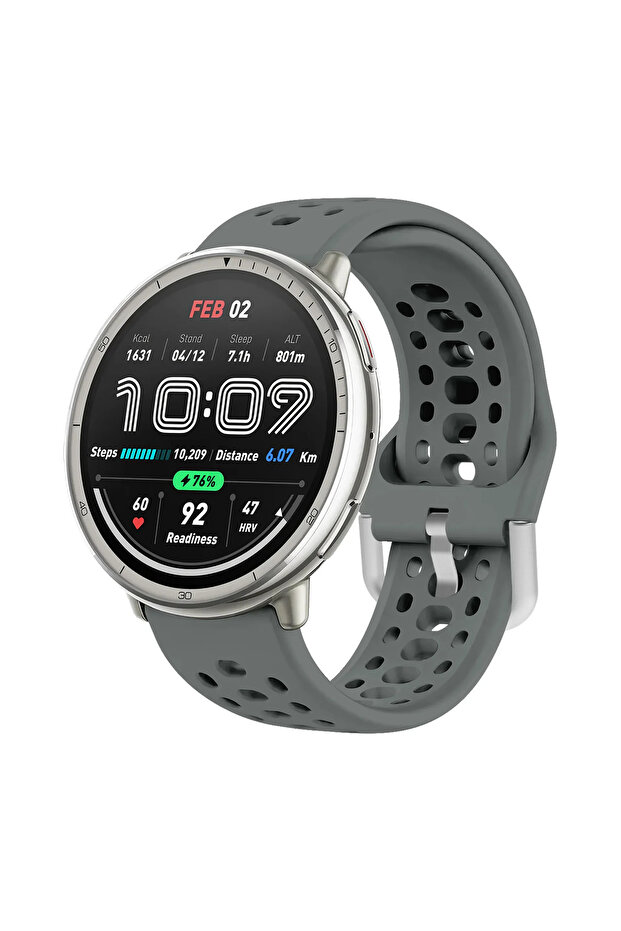 Amazfit Active 2 Space Grey Original Silicone Strap For Active 2 Sports Breathable Bracelet Intelli