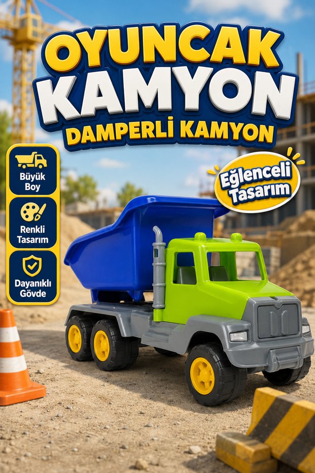 Toy Dump Truck | Large Size Colorful Construction Vehicle Children's Toy