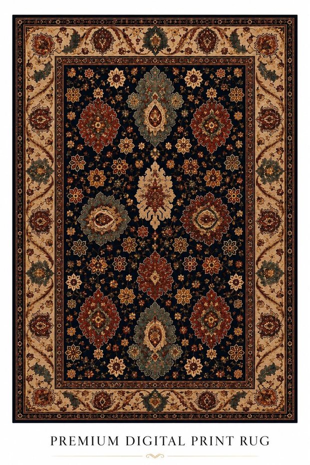 Eta Traditional Patterns Modern Woven Base Decorative Carpet Eta4129
