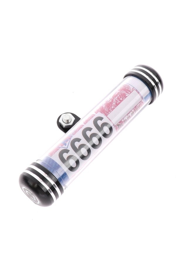 Black 1pc Motorcycle Motorbike Tube Tax Disc Cylindrical Holder Frame License Plate