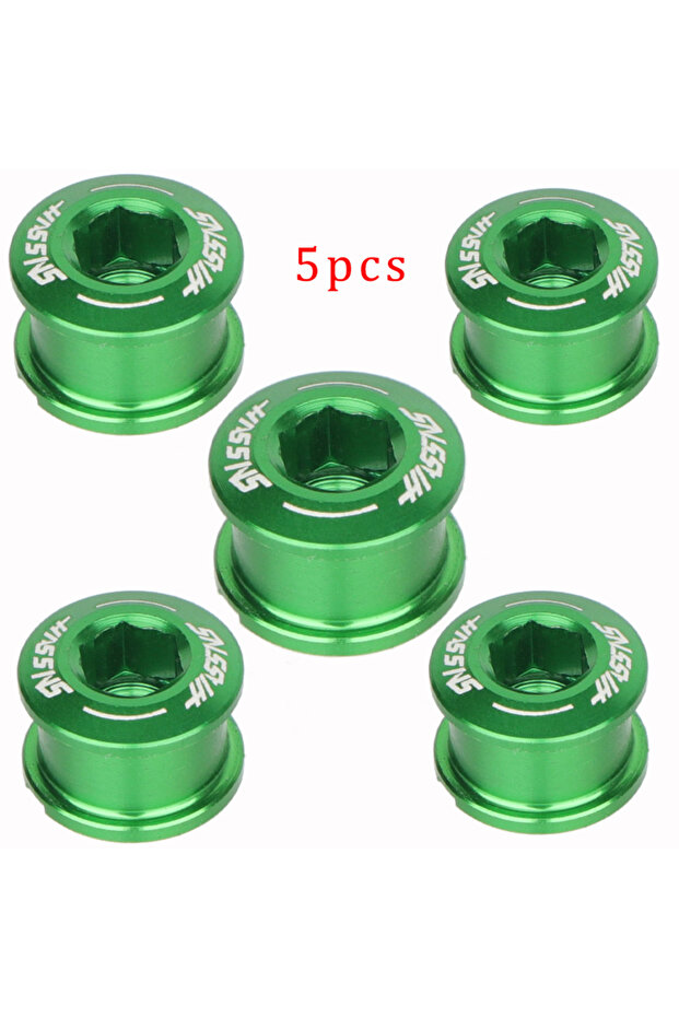 HA 5Pcs Green HASSNS Chainring Bolts 5Pcs Integrated Crankset Mtb Chainwheel Screws Monoplate Cranks