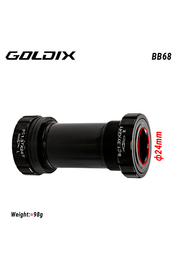 BB68 GOLDIX BB68 BB92 Bicycle Bottom Brackets Adapter 1.37/24mm Bicycle Crank MTB/Road Bike Push Bot