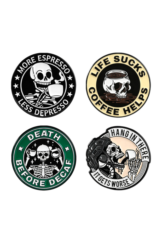 TZ2465 2-7pcs/set Back To Future Retro Time Machine Enamel Pins Rock Band Punk Skull Cross Anime Gam