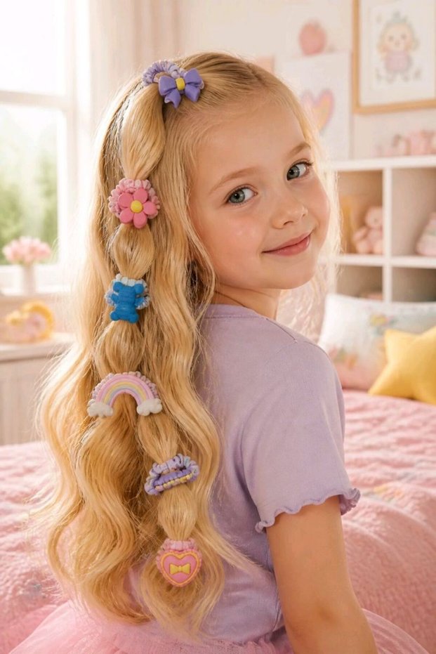 Eleven Pieces of Children's Rubber Buckles