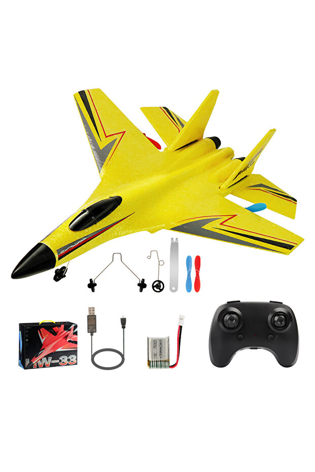 HW33 Yellow RC Plane SU-27 Aircraft Remote Control Helicopter 2.4G Airplane EPP Foam RC Vertical Pla