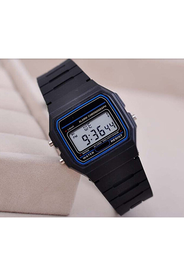 black Sport LED Digital Watches for Men Simple Small Square Dial Electronic Watch Silicone Band Fash