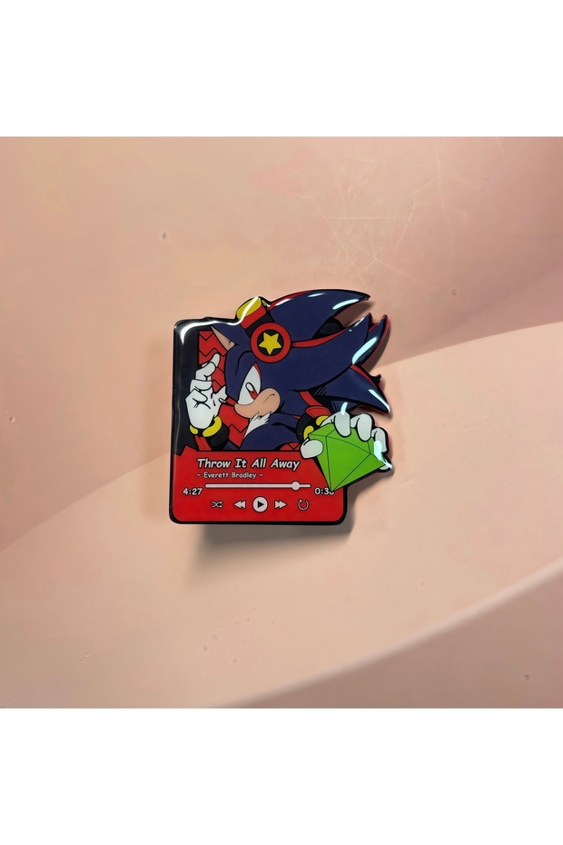 Black Anime hedgehog-themed brooches, small animal cartoon collectible brooches, suitable for collec