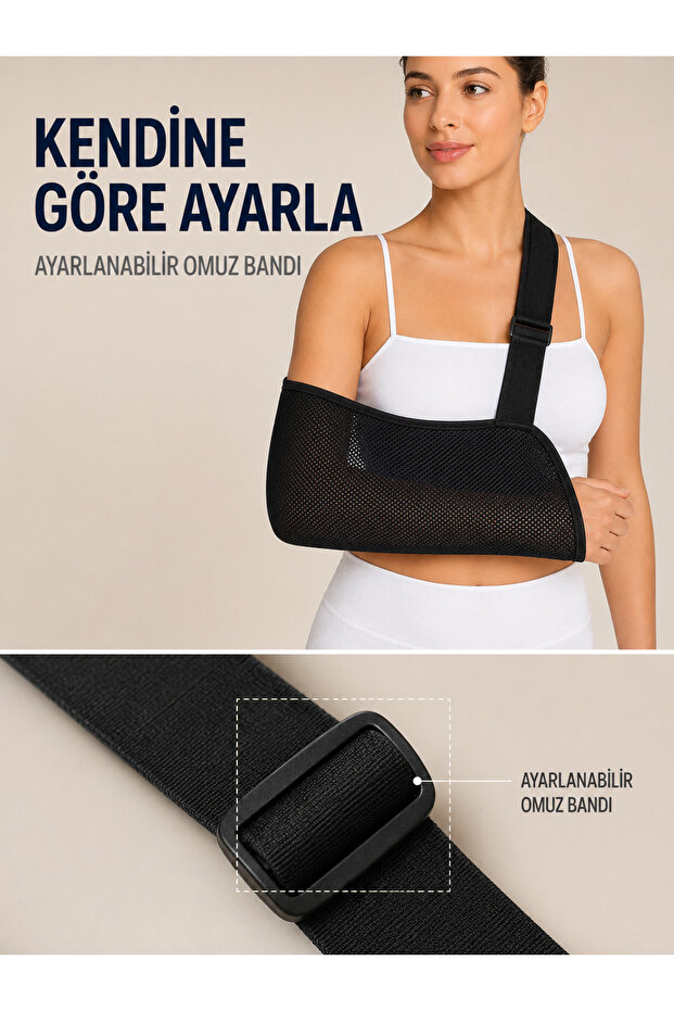Arm Support Strap with Mesh, Lightweight Structure, Adjustable Shoulder Strap, Daily Use