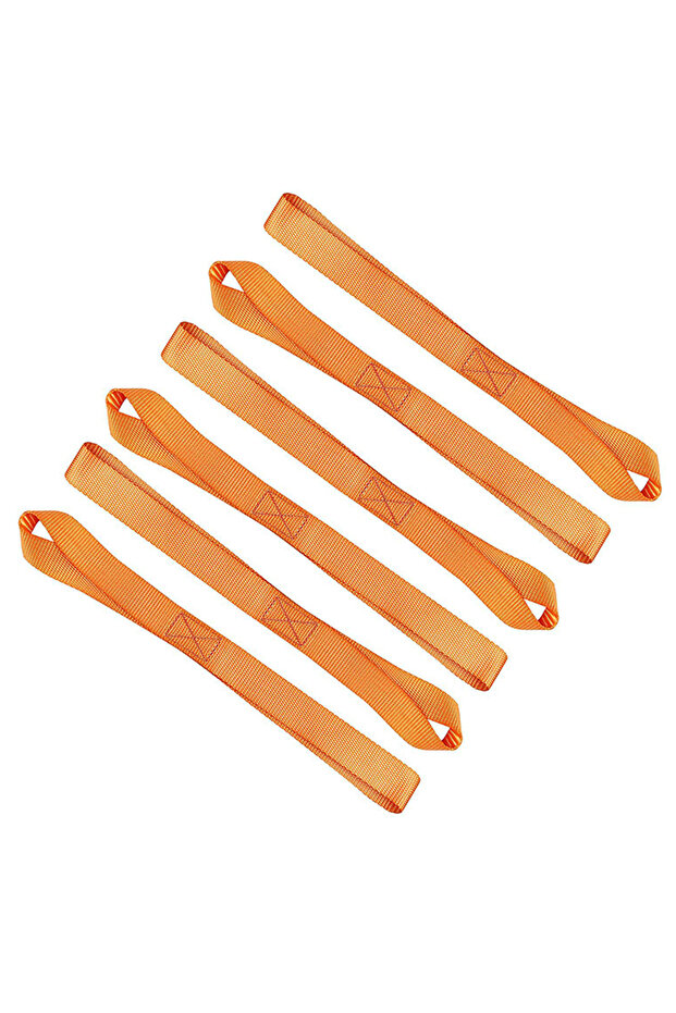 Orange 6pcs 15.9inch/40.5cm Soft Loop Tie Down Straps For Securing Cargo ATV UTV Motorcycles Scooter