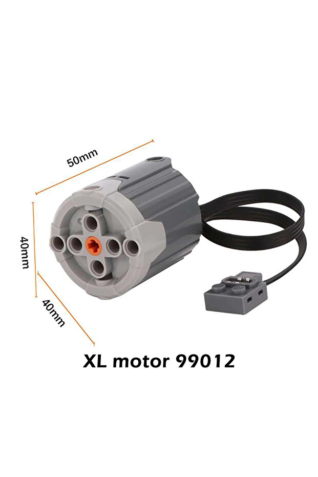 محرك XL 99012 MOC، قطع تقنية، وظائف الطاقة، محرك سيرفو، جهاز تحكم عن بعد، صندوق بطارية، مفتاح إضاءة