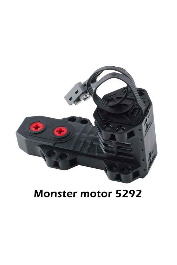 محرك مونستر 5292 MOC، قطع تقنية، وظائف الطاقة، محرك سيرفو، جهاز تحكم عن بعد، صندوق بطارية، مفتاح