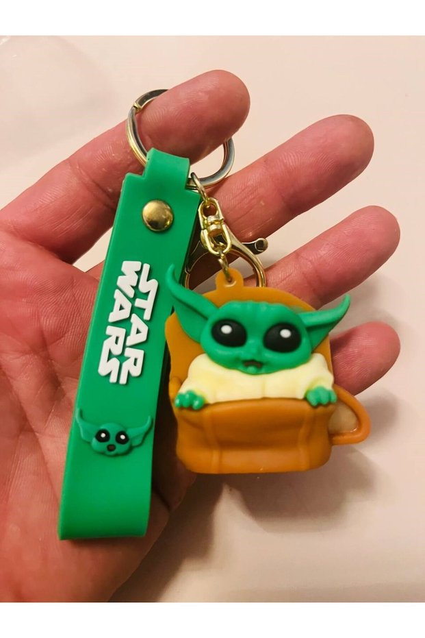 Star Wars Themed Bag & Car Ornament Baby Yoda Grogu 3D Silicone Keychain