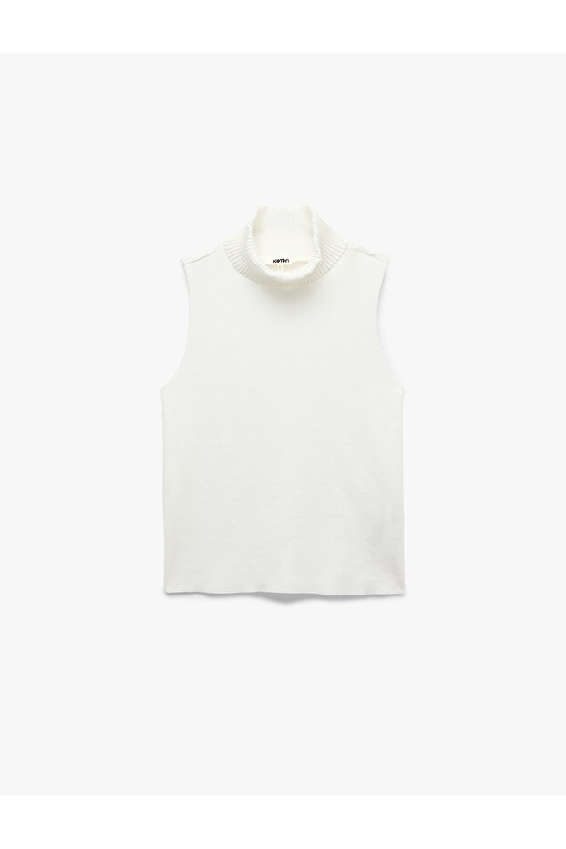 Cotton Blend Sleeveless High Neck Undershirt