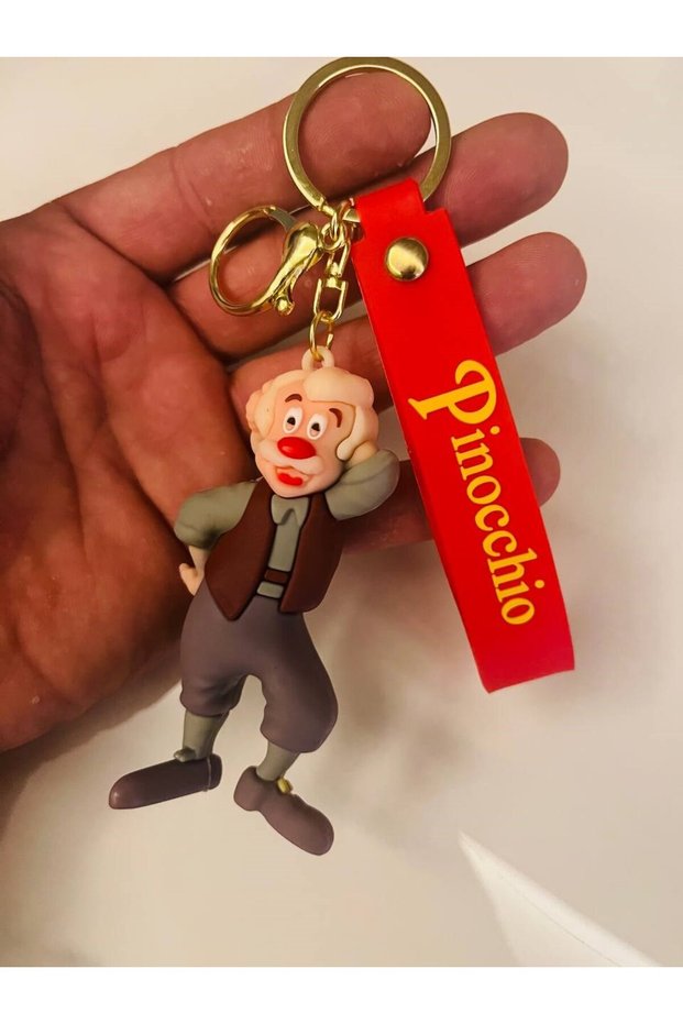 Pinocchio 3D Silicone Figured Keychain Fairy Tale Character Bag & Car Ornament