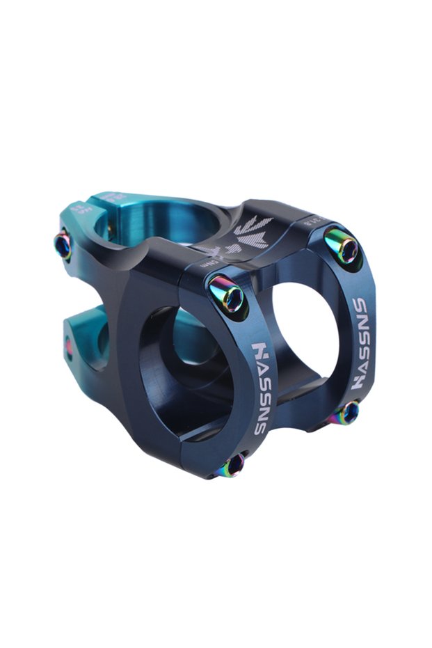 Black-Blue HASSNS Mtb Power Stem Road Bike Mountain Bicycle Bridge Short Power 35mm Rod Handlebar Ta