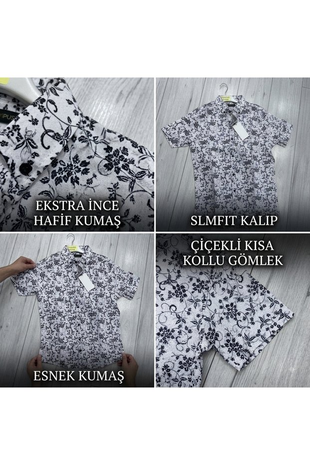 Summer Comfort: Floral, Slim, and Flexible Short-Sleeve Shirt Style and Comfort Combined: Slimfit Floral Shirt