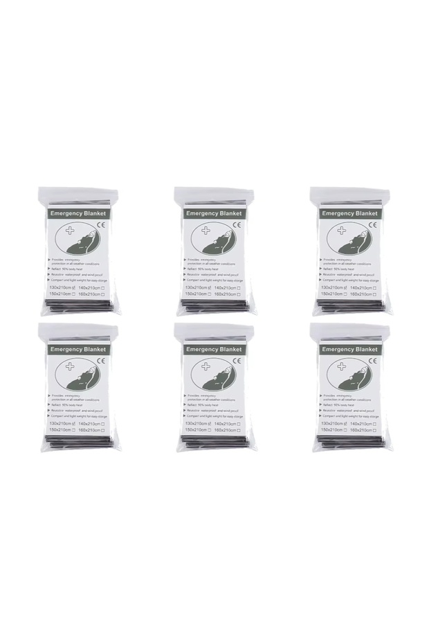 6PCS 1-10PCS Emergency Blanket Outdoor Survive First Aid Military Rescue Kit Windproof Waterproof Fo