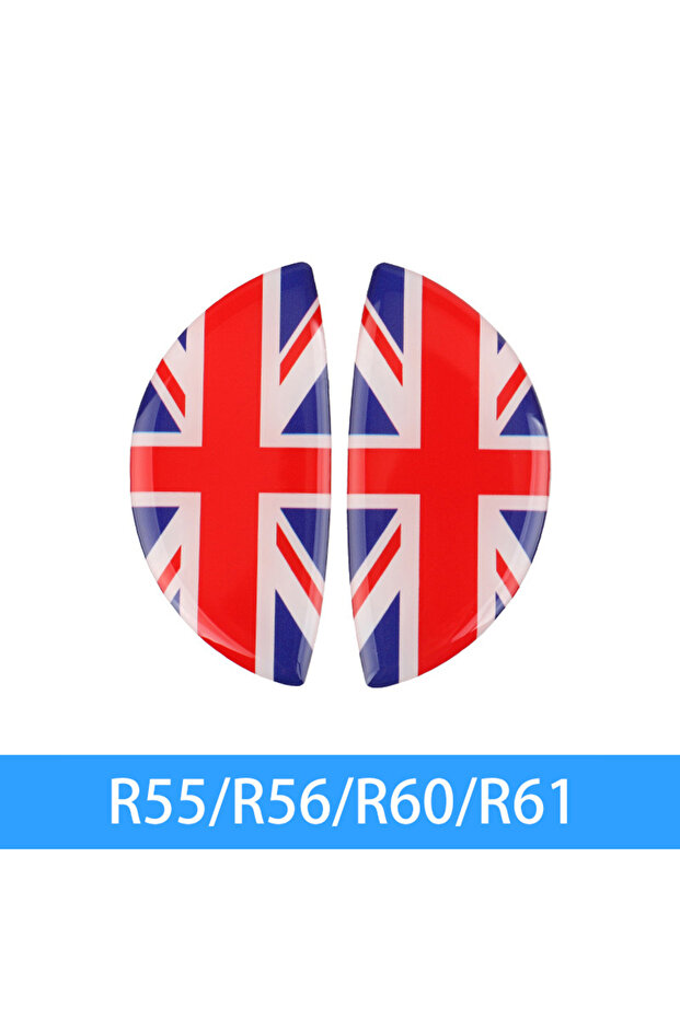 blue red flag 2PCS Car Door Wrist Handles Anti Scratches 3D Stereo Protective Sticker For BMW MINI O