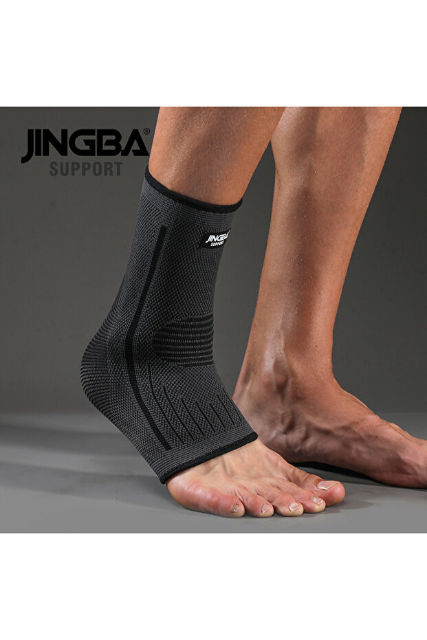 M BLACK JINGBA SUPPORT 1 PCS 3D Compression Nylon Strap Belt Ankle Protector Football Ankle Support
